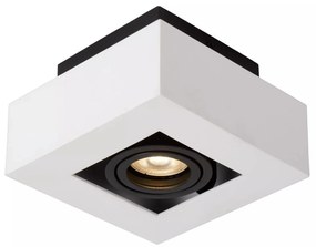 Φωτιστικό Οροφής Lucide 09119-06-31 XIRAX Λευκό (White)|Μαύρο Ματ (Black Mat) 2200 K