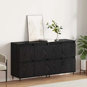 vidaXL Παραδοσιακά Πλευρικά Έπιπλα 2 pcs Μαύρη δρυς 120 x 35 x 70 εκ