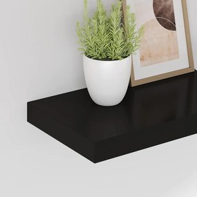 vidaXL Ράφι Τοίχου Μαύρο 40x23,5x3,8 εκ. MDF