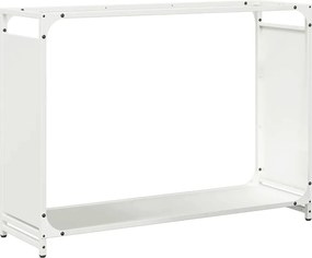 vidaXL Ράφι Καυσόξυλων Λευκό 90x28x65 εκ. Χάλυβας ψυχρής έλασης
