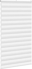 vidaXL Ζέβρα τυφλή Λευκό Πλάτος υφάσματος 115,9 εκ. Πολυεστέρας