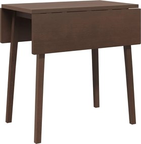 vidaXL Τραπέζι τραπεζαρίας καφέ μασίφ ξύλο καουτσούκ