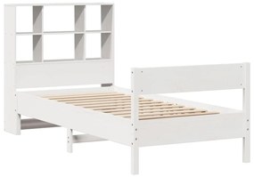 vidaXL Κρεβάτι Βιβλιοθήκη Χωρίς Στρώμα 90x200 εκ Μασίφ Ξύλο Πεύκου