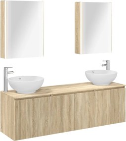 vidaXL Σετ Ντουλαπιών Μπάνιου 5 pcs Sonoma Δρυς Επεξεργασμένο Ξύλο