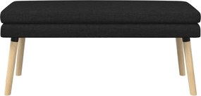 vidaXL Διπλή Επίστρωση Πάγκος Μαύρο 110 x 40 x 47 εκ. Ύφασμα