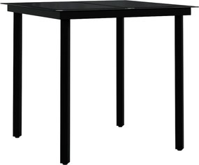 vidaXL Σετ Τραπεζαρίας Κήπου 5 Τεμαχίων Γκρι / Μαύρο