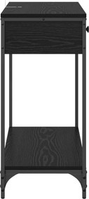 vidaXL Τραπέζι κονσόλας με συρτάρι Μαύρη Οξυά 75 x 34,5 x 75 εκ