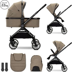 BABY STROLLER REYA BEIGE 2in1 pram body WITH GIFT