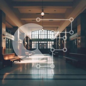 Intra Συλλεκτικό Ξύλινο Παζλ Plywood 4mm - Μακρύς διάδρομος με παγκάκια και κρεμαστά φώτα Σε Ξύλινο Κουτί - Διαστάσεις Puzzle: 10x10 cm – 25 κομμάτια