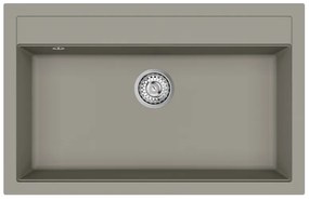 Helika Quadro SQQ 103 Ένθετος Γρανιτένιος Νεροχύτης Μ79.5xΠ50.5cm Τσιμέντο