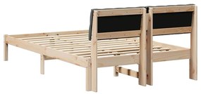 vidaXL Σκελετός Κρεβατιού Καφέ και σκούρο γκρι 120 x 200 cm