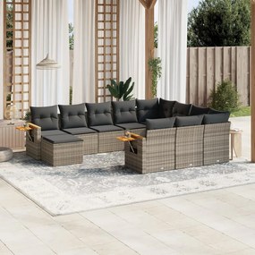 vidaXL Patio Sofa Set 10-θέσια Grey