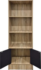 Βιβλιοθήκη Tekaro pakoworld sonoma-ανθρακί 57x33x180εκ