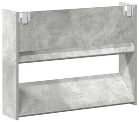 vidaXL Παπουτσοθήκες Τοίχου 2 τεμ. Γκρι Σκυρ. 80x18x60 εκ. Μοριοσανίδα