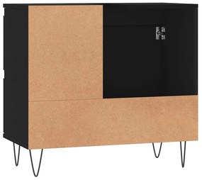 vidaXL Ντουλάπι Μπάνιου Μαύρο 65x33x60 εκ. Επεξεργασμένο Ξύλο
