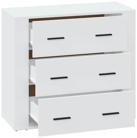 vidaXL Συρταριέρα Λευκή 80 x 33 x 70 εκ. από Επεξεργασμένο Ξύλο