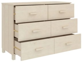 vidaXL Συρταριέρα HAMAR Καφέ Μελί 113 x 40 x 80 εκ. Μασίφ Ξύλο Πεύκου