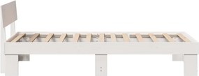 vidaXL Σκελετός Κρεβατιού Λευκό 90 x 190 cm Στερεά ξυλεία πεύκου