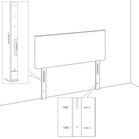 vidaXL Κεφαλάρι Μπλε 200x5x118/128 εκ. Ύφασμα