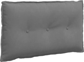 vidaXL Μαξιλάρι Πλάτης Σκούρο Γκρι 80 x 50 cm Ύφασμα Μικροΐνας