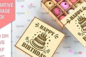 Σετ των 2 Intra απο ξύλο plywood 3mm-4mm πάχος Τρισδιάστατο διακοσμητικό κουτί αποθήκευσης Δίασταση 30x20 cm INTRAFABR-98045090