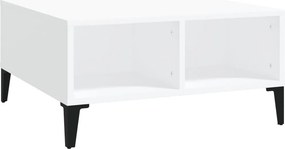 vidaXL Τραπεζάκι Σαλονιού Λευκό 60 x 60 x 30 εκ. Επεξεργασμένο Ξύλο
