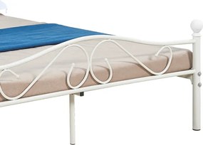 Κρεβάτι Yorick pakoworld λευκό μεταλλικό 150x200εκ