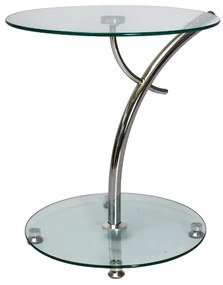 ΤΡΑΠΕΖΙ MUNA TRANSP / CHROM fi 50x55 DIOMMI MUNA DIOMMI-80-2209