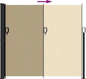vidaXL Σκίαστρο Πλαϊνό Συρόμενο Μπεζ 180 x 500 εκ.