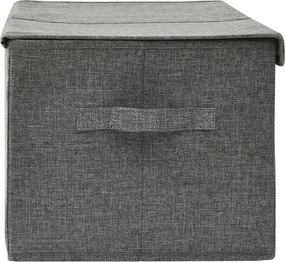 vidaXL Κουτί Αποθήκευσης Ανθρακί 50 x 30 x 25 εκ. Υφασμάτινο