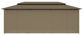 vidaXL Κιόσκι με Κουρτίνες Taupe 600 x 298 x 270 εκ. 180 γρ./μ²