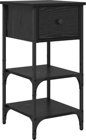 vidaXL Κομοδίνο 2 τμχ. Μαύρη Οξυά 33.5 x 36 x 70 εκ