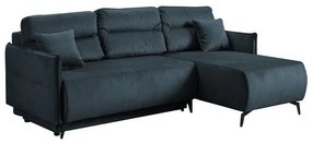 Γωνιακός Καναπές - Κρεβάτι Castel Αναστρέψιμος Navy Blue 213x154x74 εκ. 213x154x74 εκ.