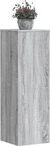 vidaXL Βάσεις Φυτών 2 Τεμ. Γκρι Sonoma 33x33x100εκ. Επεξεργασμένο Ξύλο