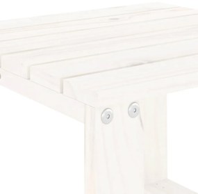 Βοηθητικό Τραπέζι Κήπου Λευκό 40x38x28,5 εκ. Μασίφ Ξύλο Πεύκου - Λευκό