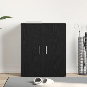 vidaXL Ντουλάπα για Παπούτσια σε Μαύρο Δρυς 60x35x70 εκ. από Επεξεργασμένο Ξύλο