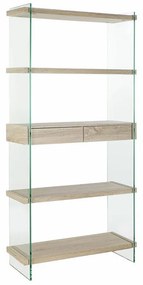 Ράφια DKD Home Decor 90 x 35 x 180 cm Κρυστάλλινο Φυσικό Ξύλο Διαφανές Ξύλο MDF