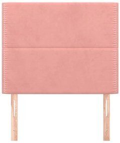 vidaXL Κεφαλάρι Ροζ Βελούδινο 90x5x118/128 εκ.