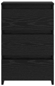 vidaXL Κομοδίνο 2 pcs Μαύρη δρυς 40 x 35 x 62.5 εκ. Επεξεργασμένο ξύλο
