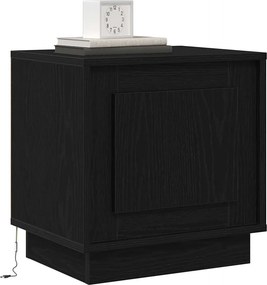vidaXL Κομοδίνο 2 pcs Μαύρο 44 x 34,5 x 45 εκ Επεξεργασμένο ξύλο