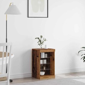 Πλευρικό Τραπέζι LED Παλιό ξύλο 41 x 37 x 67 εκ