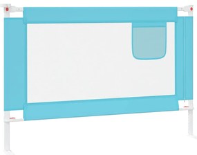 vidaXL Μπάρα Κρεβατιού Προστατευτική Μπλε 100 x 25 εκ. Υφασμάτινη