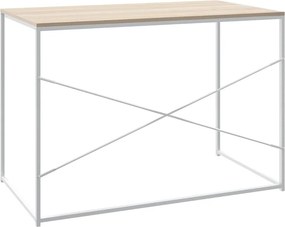 vidaXL Γραφείο Υπολογιστή Λευκό/Δρυς 110 x 60 x 70 εκ. Επεξ. Ξύλο