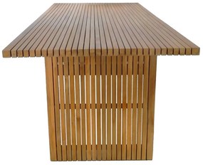Τραπέζι Zibra teak ξύλο σε φυσική απόχρωση 220x100x75εκ