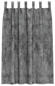 vidaXL Κουρτίνα με κουρτίνες 2 pcs Γκρι 175 x 140 εκ. Βελούδο