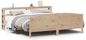 vidaXL Σκελετός Κρεβατιού Χωρίς Στρώμα 200x200 εκ Μασίφ Ξύλο Πεύκου
