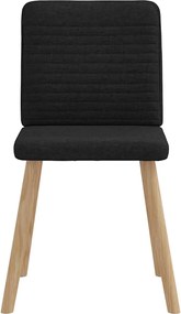 vidaXL Καρέκλες Τραπεζαρίας 6 τεμ. Μαύρες Υφασμάτινες