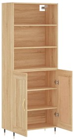 vidaXL Ντουλάπι Sonoma δρυς 69,5 x 34 x 180 εκ. από Επεξεργασμένο Ξύλο