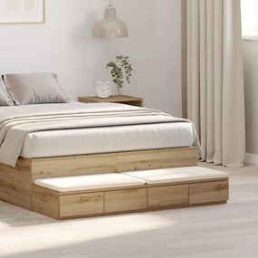 vidaXL Συρτάρια Κρεβατιού Artisan Oak 120x36,5x16,5 εκ Επεξεργασμένο Ξύλο