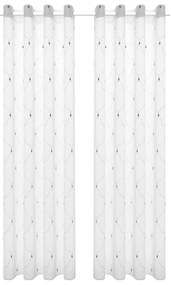 vidaXL Κουρτίνες 2 pcs Λευκό 140 x 245 cm Πολυεστέρας